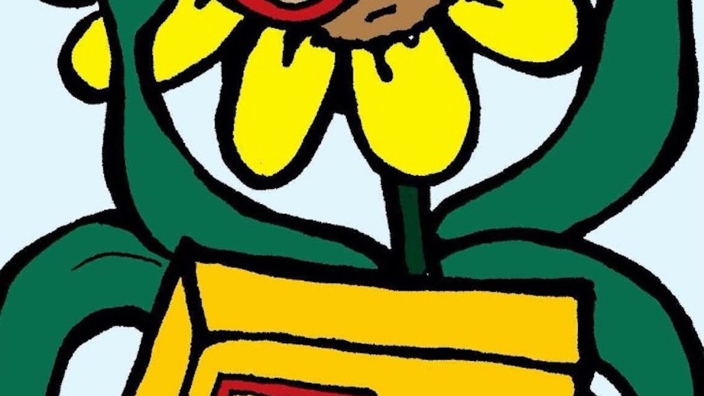 Illustration of plant with glasses reading fertilizer label.