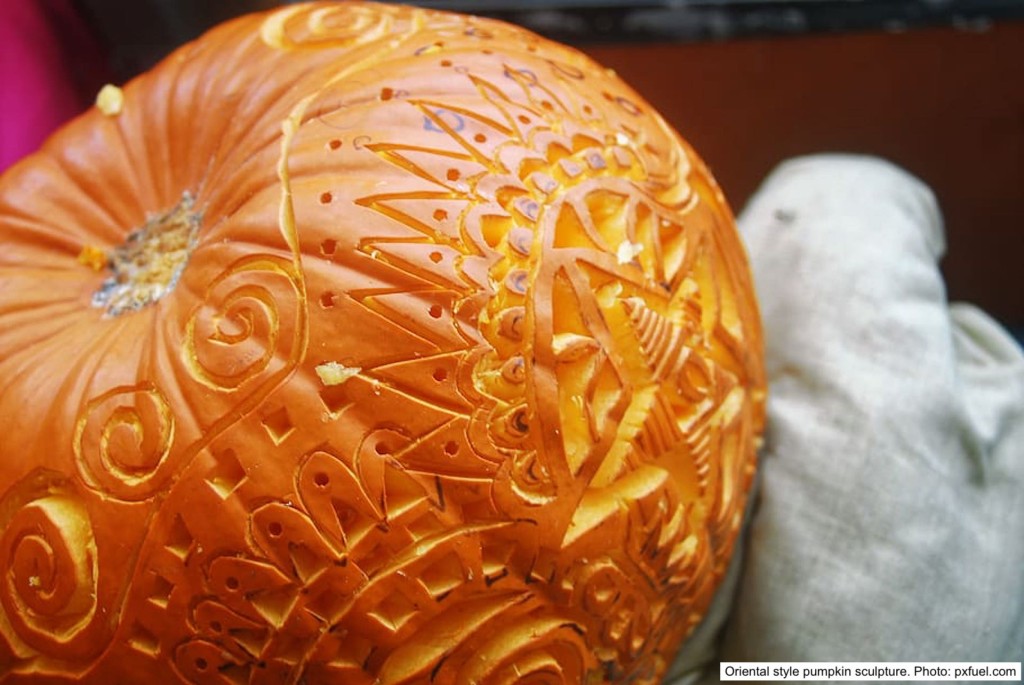 Thai carved pumpkin